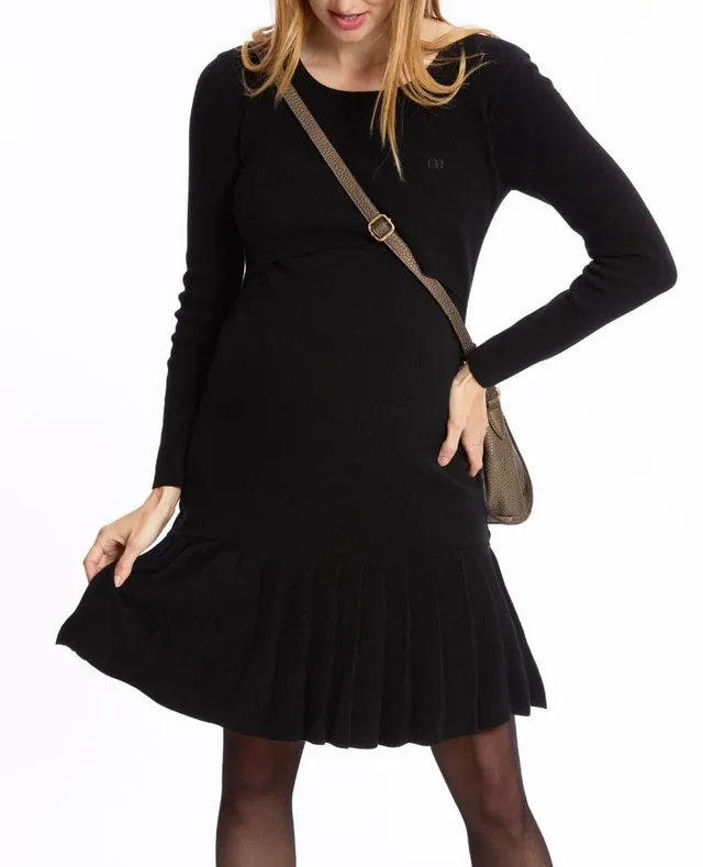 cache-c-ur-manhattan-robe-de-grossesse-et-d-allaitement-noir image 1