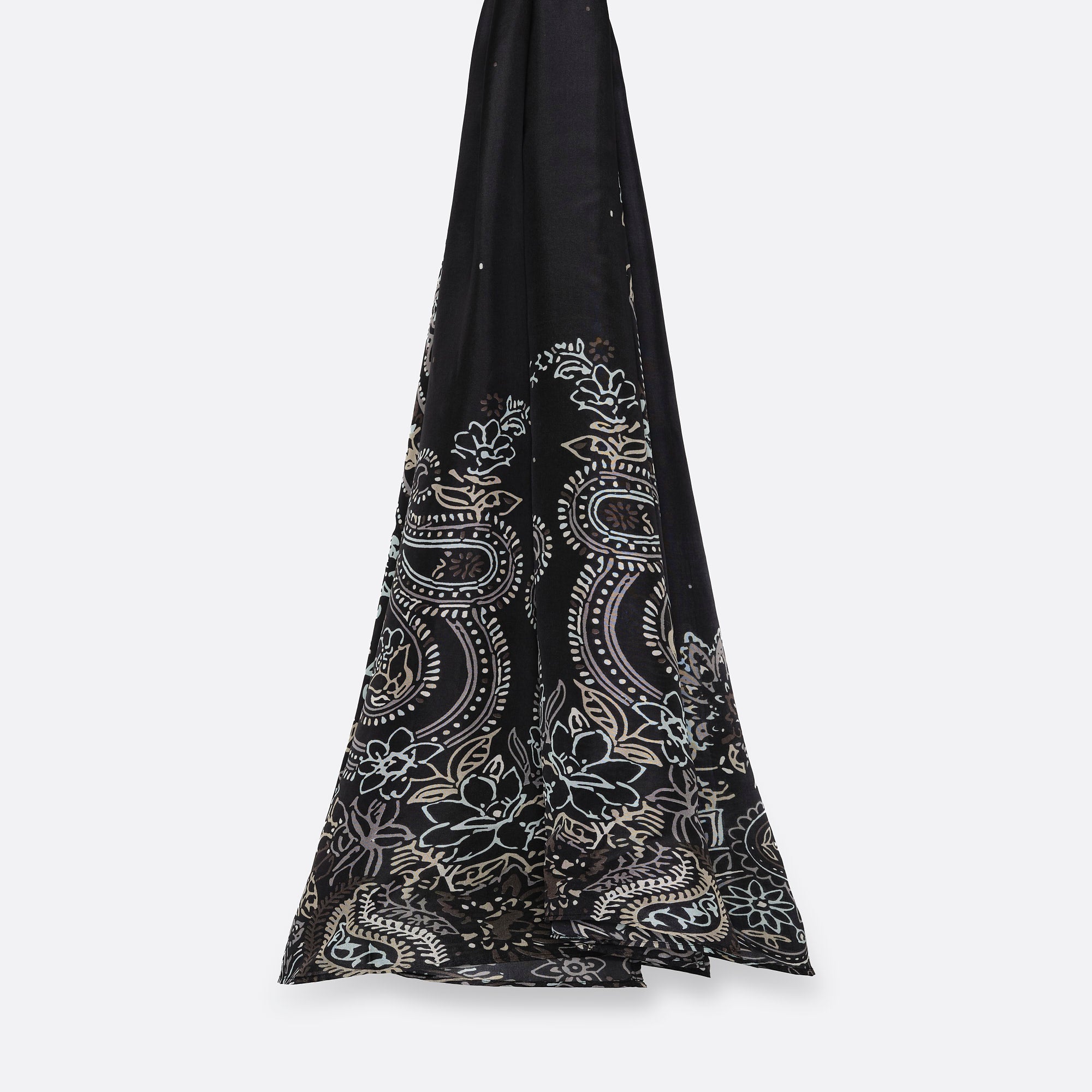 petrusse-indira-noir-grande-tole-en-soie-pure-noire-bordures-boteh image 2