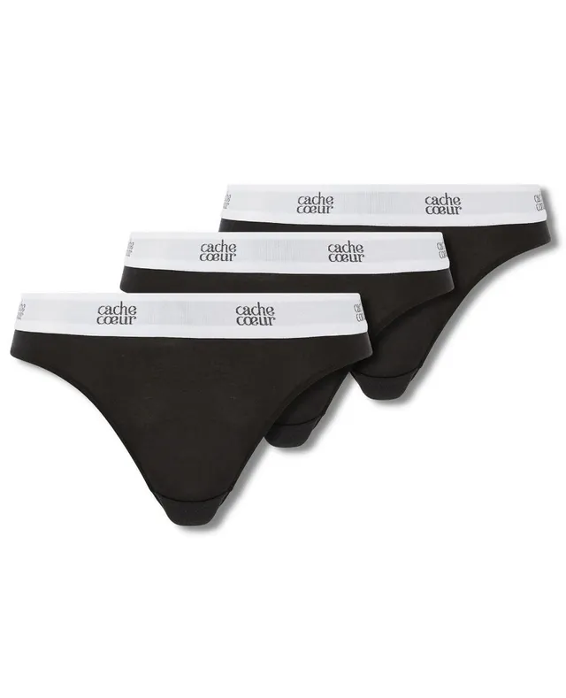 cache-c-ur-culottes-de-grossesse-taille-basse-life-noir-lot-de-3 image 1