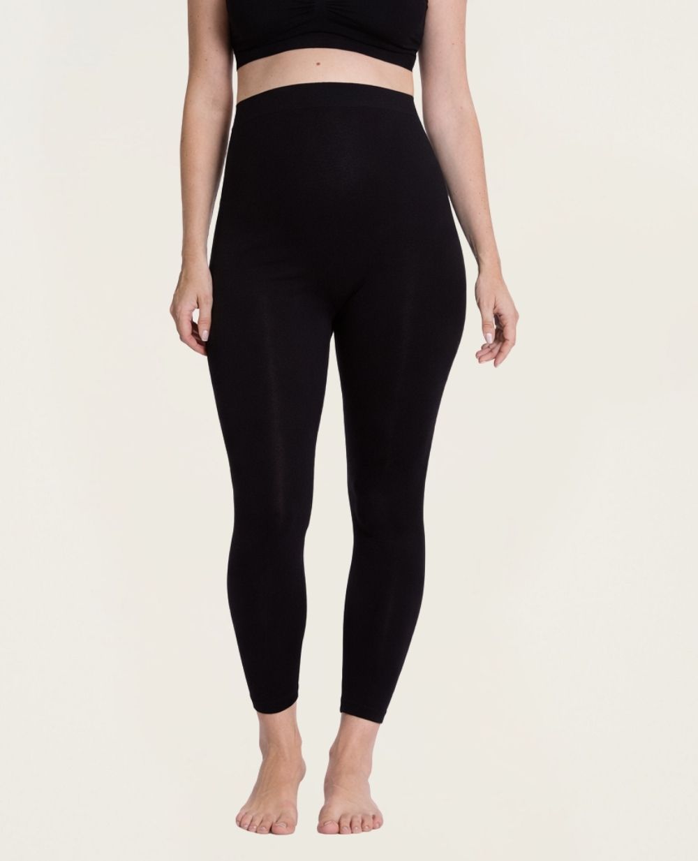 cache-c-ur-essentiel-legging-de-grossesse-sans-couture-noir image 3