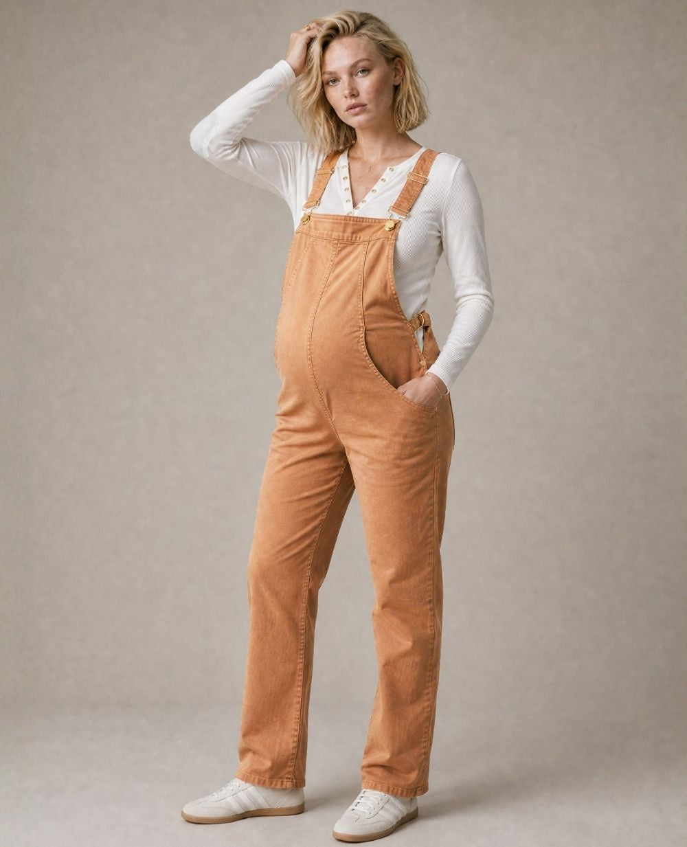 cache-c-ur-andy-salopette-de-grossesse-ample-camel image 2