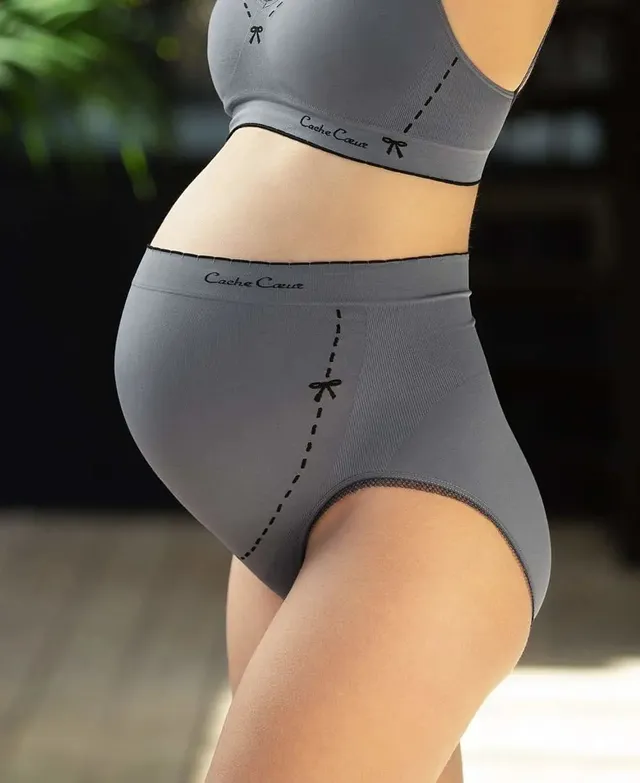 cache-c-ur-illusion-maxi-culotte-grossesse-sans-couture-gris image 1