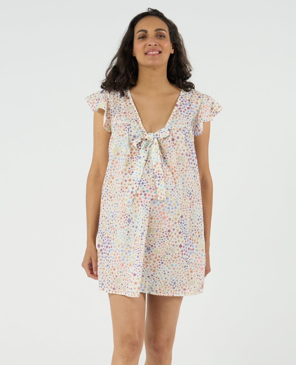 cache-c-ur-chemise-de-nuit-de-grossesse-et-d-allaitement-caroline-multicolore image 3