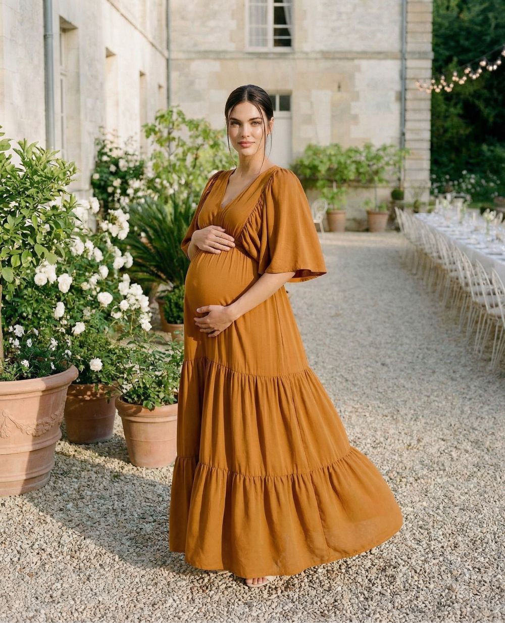 cache-c-ur-robe-longue-de-maternit-claudette-camel image 8