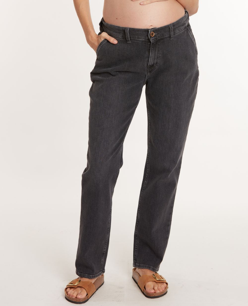 cache-c-ur-jean-de-grossesse-mom-fit-carrie-gris-used image 6