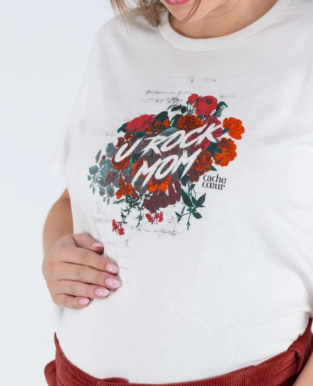 cache-c-ur-rock-t-shirt-de-grossesse-rouge-u-rock-mom image 4