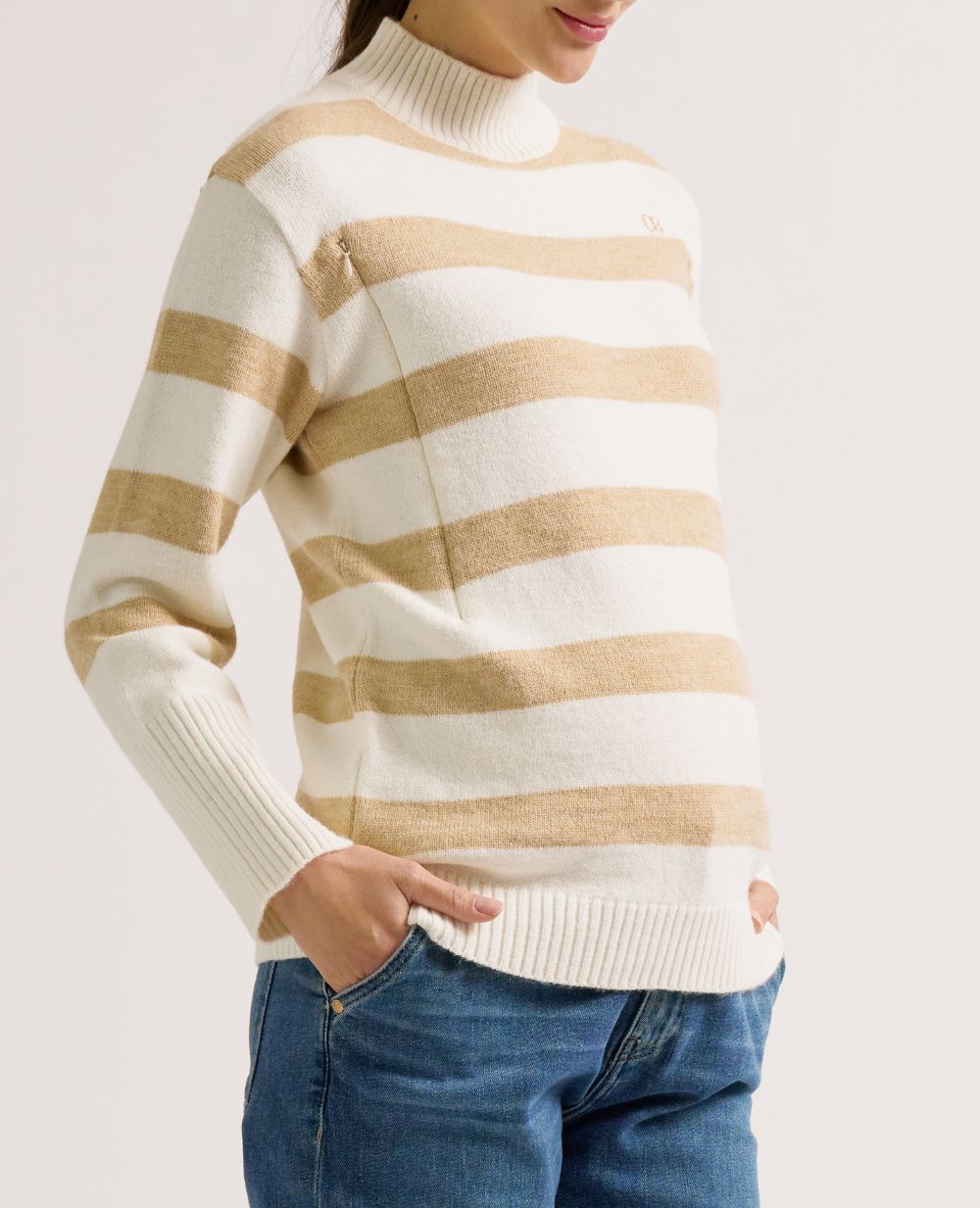cache-c-ur-cabourg-pull-de-grossesse-et-allaitement-beige-ivoire image 1