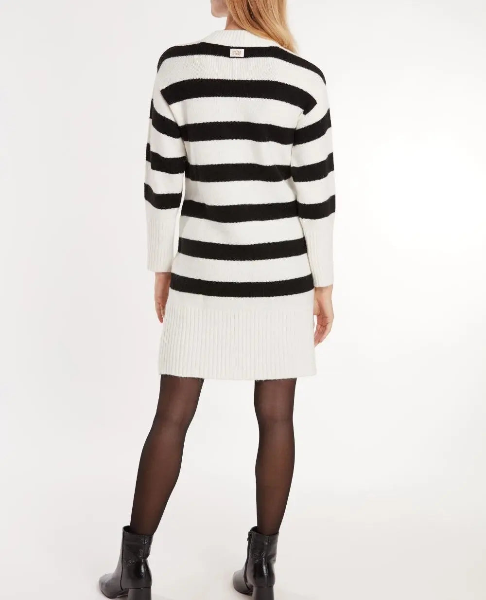 cache-c-ur-robe-pull-de-grossesse-et-d-allaitement-normandie-noir-blanc image 5