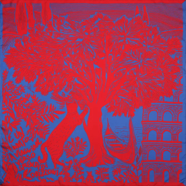 petrusse-olivier-bleu-carr-soie-90-x-90-cm image 1