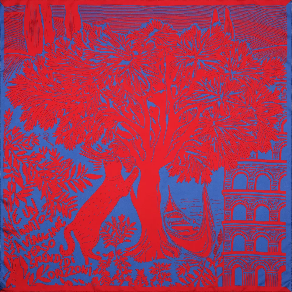 petrusse-olivier-bleu-carr-soie-90-x-90-cm image 1