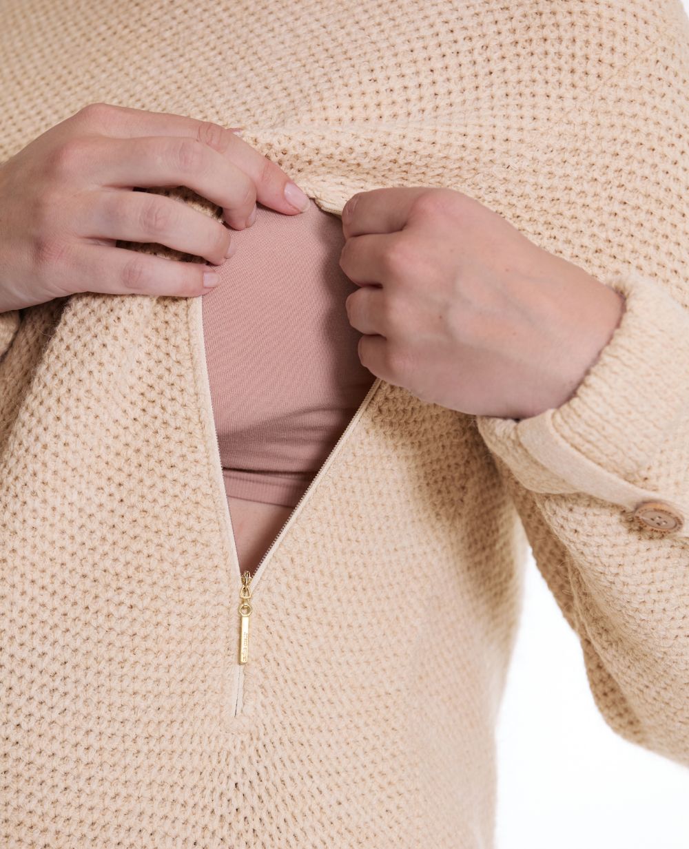cache-c-ur-robe-pull-de-grossesse-et-allaitement-honey-beige image 6