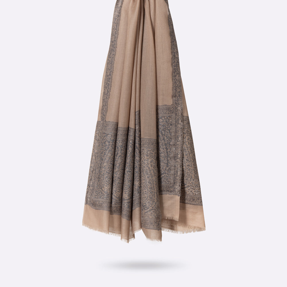 petrusse-lis-e-sable-grande-tole-100-laine-jacquard image 1