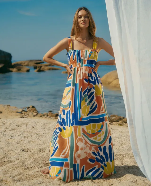 cache-c-ur-maxi-robe-smock-naiade-multico-grossesse-et-allaitement image 1
