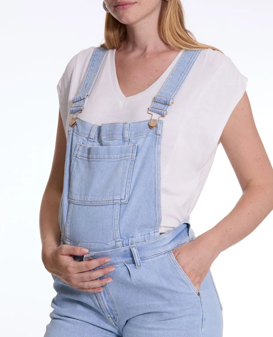 cache-c-ur-charlie-haut-de-salopette-en-jean-light-blue image 1