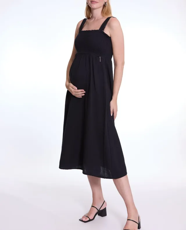 cache-c-ur-lola-robe-longue-grossesse-et-allaitement-noir image 1