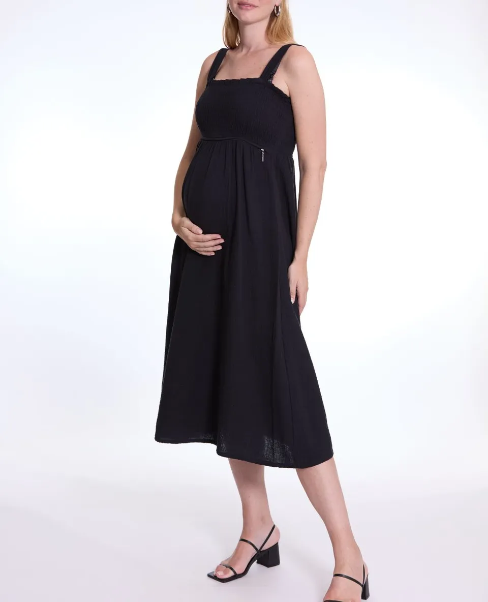 cache-c-ur-lola-robe-longue-grossesse-et-allaitement-noir image 1