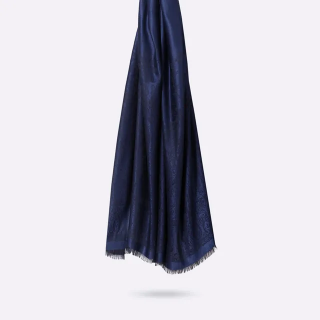 petrusse-palma-navy-tole-jacquard-cachemire-et-soie image 1