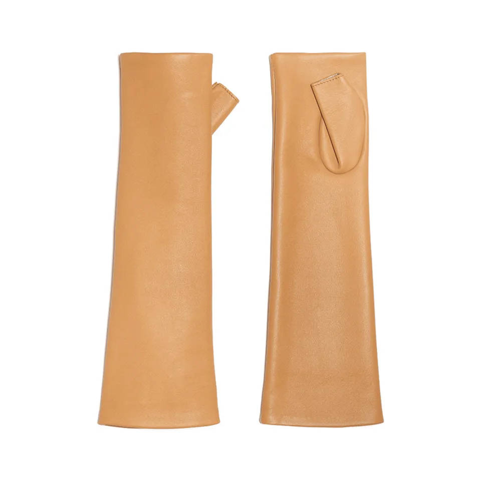 causse-castiglione-manchettes-en-cuir-d-agneau-femme-longues image 1