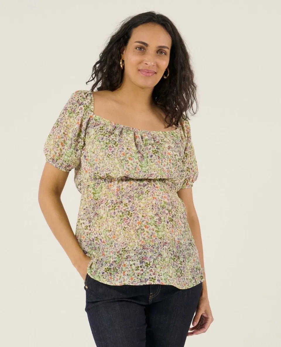 cache-c-ur-joy-top-d-allaitement-multicolore-manches-bouffantes image 1