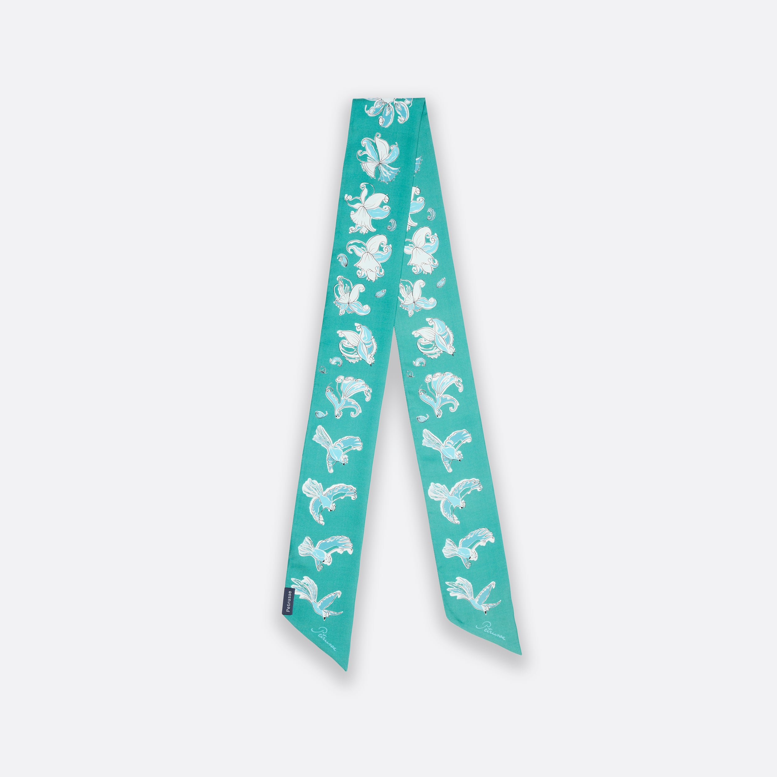 petrusse-diana-turquoise-ruban-bijou-cheveux-et-bracelet image 2