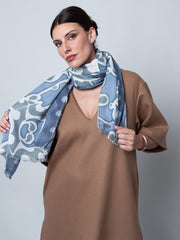 petrusse-volute-denim-tole-coton-70x200-cm-franges-2 image 7