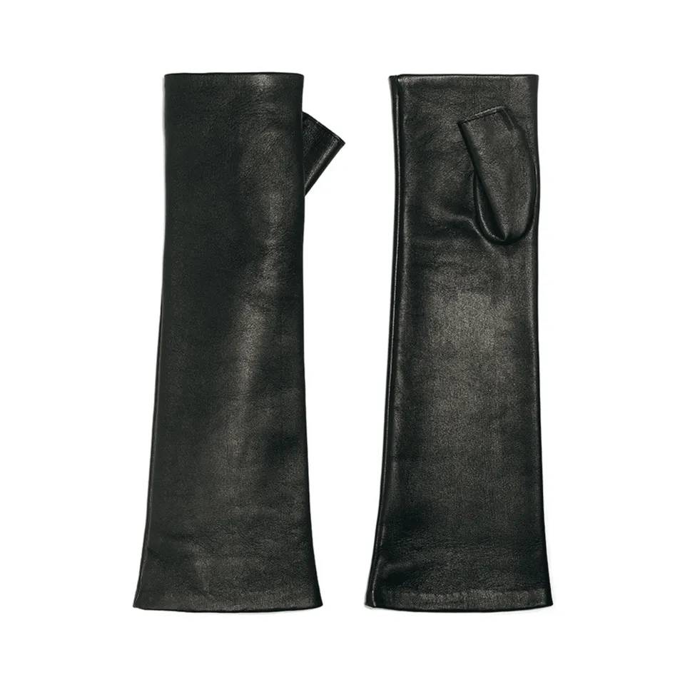 causse-castiglione-manchettes-en-cuir-d-agneau-longues-doubl-es-soie-femme image 1