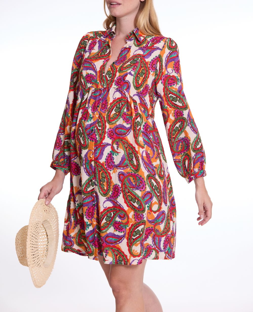 cache-c-ur-soledad-robe-chemisier-grossesse-et-allaitement-multicolore image 6
