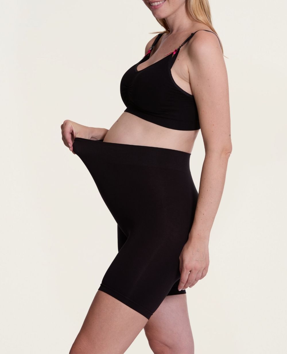 cache-c-ur-essentiel-cycliste-de-grossesse-sans-couture-noir image 2