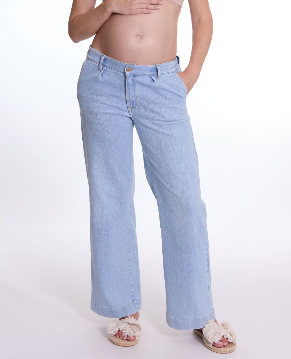 cache-c-ur-kelly-jean-de-grossesse-wide-leg-light-blue image 5