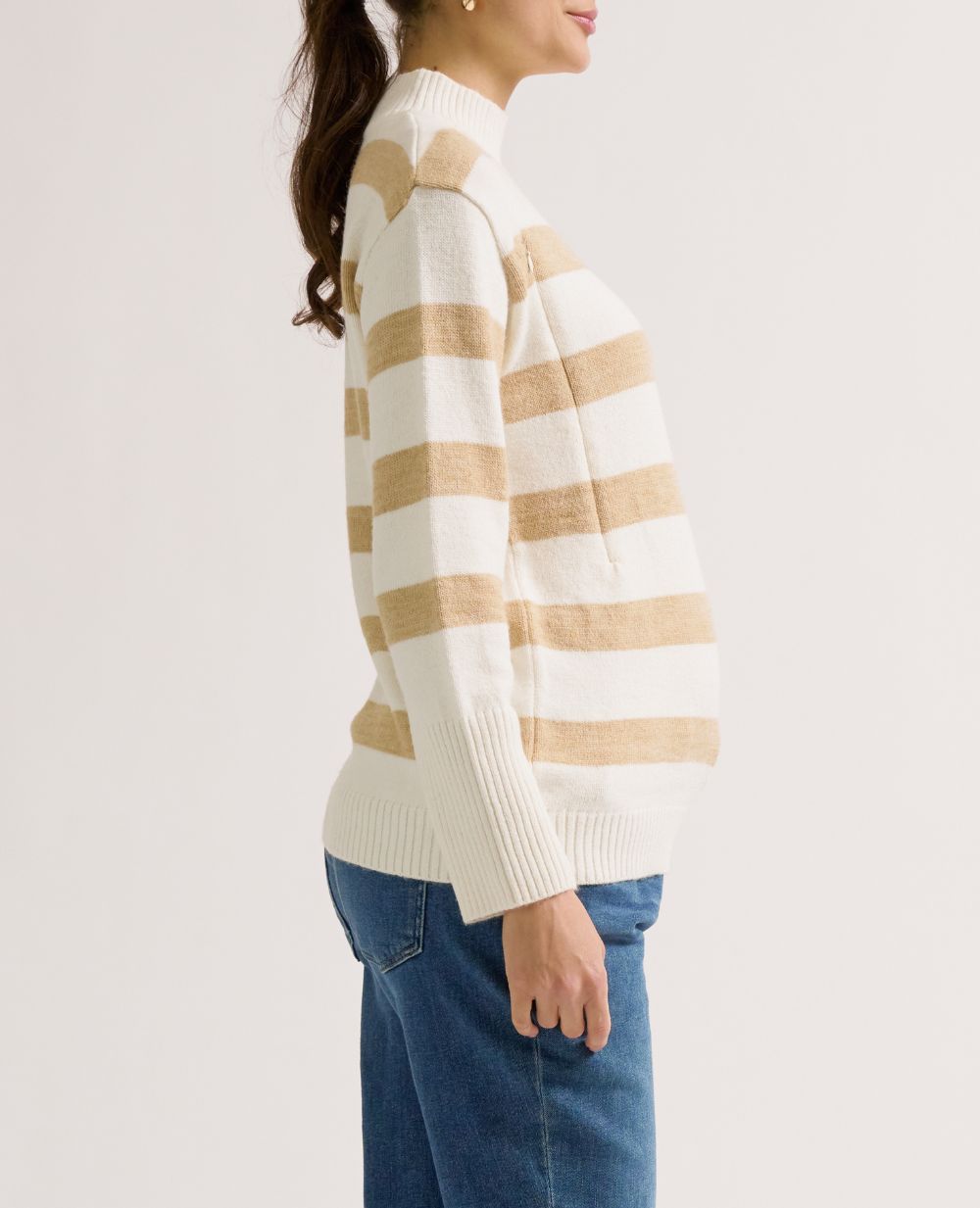 cache-c-ur-cabourg-pull-de-grossesse-et-allaitement-beige-ivoire image 4