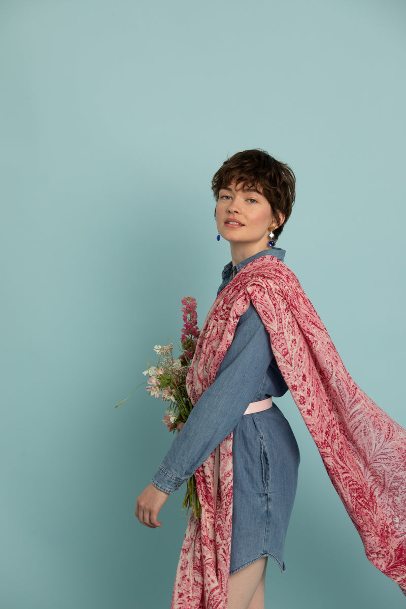 petrusse-th-s-e-rose-poudre-grande-tole-laine-et-soie image 3
