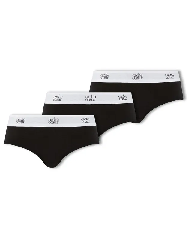 cache-c-ur-lot-de-3-shorty-life-grossesse-noir image 1