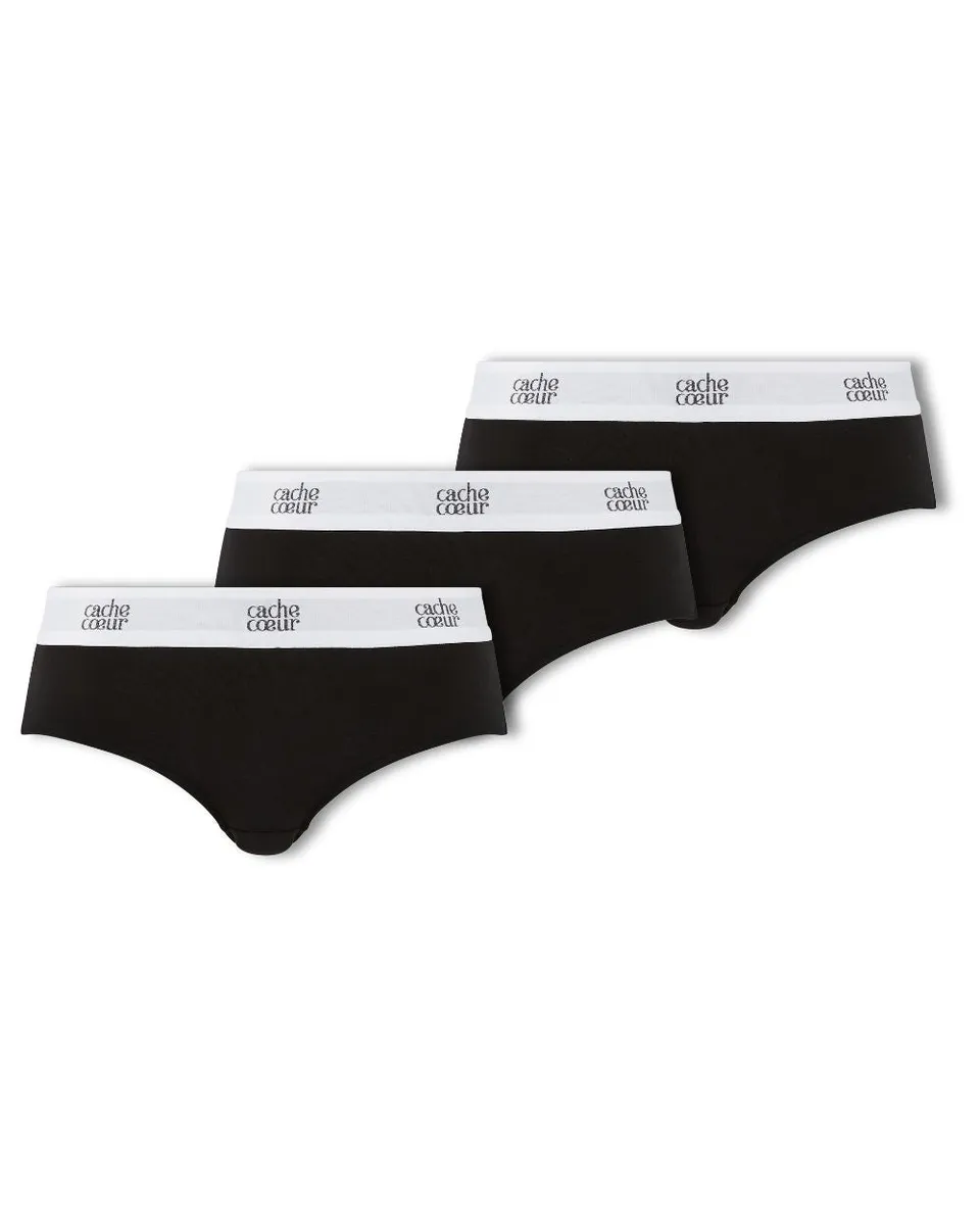cache-c-ur-lot-de-3-shorty-life-grossesse-noir image 1