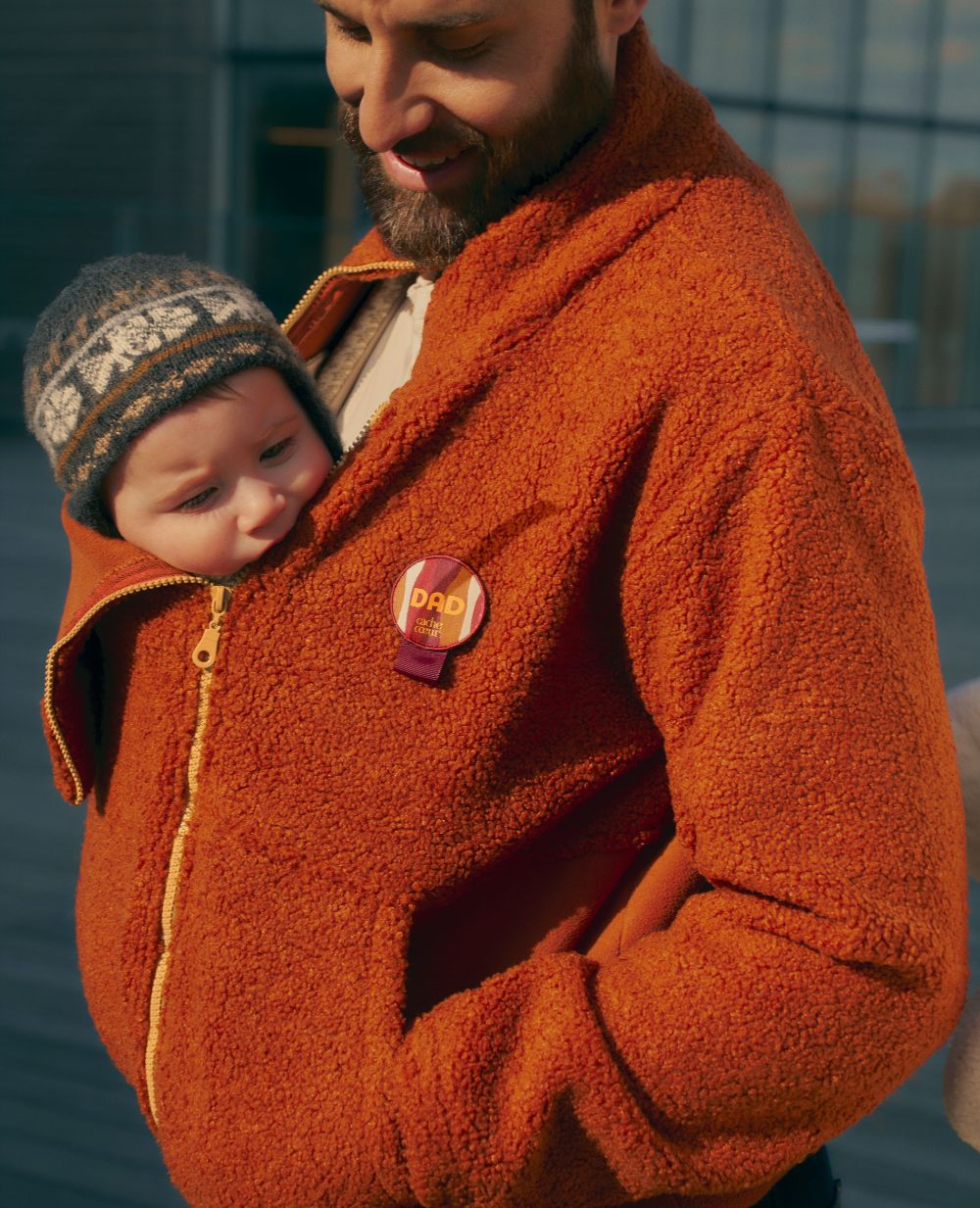 cache-c-ur-sasha-veste-polaire-grossesse-et-portage-cuivre image 1