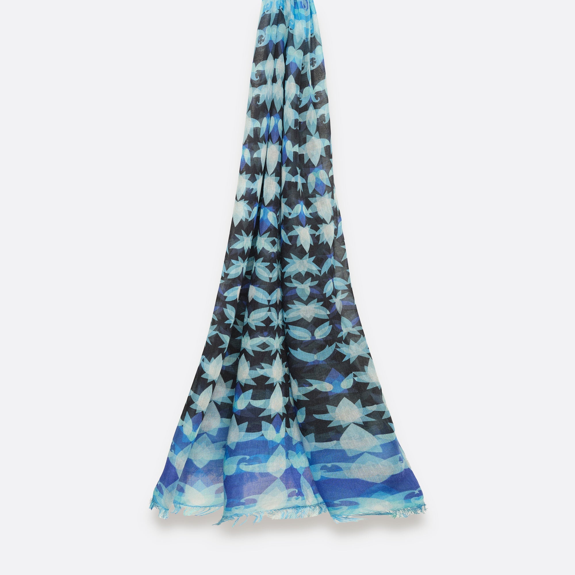 petrusse-sahara-bleu-tole-l-g-re-motif-lotus image 2