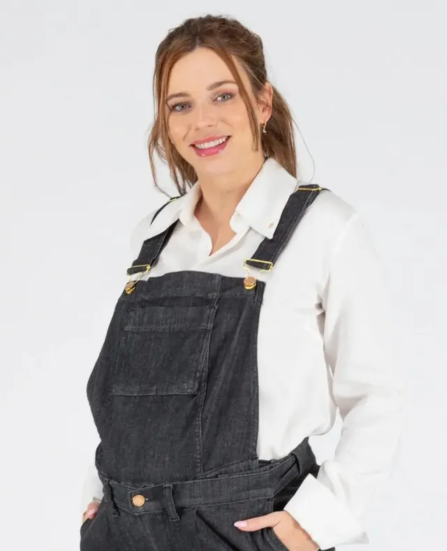 cache-c-ur-charlie-haut-de-salopette-en-jean-noir-recycl image 1
