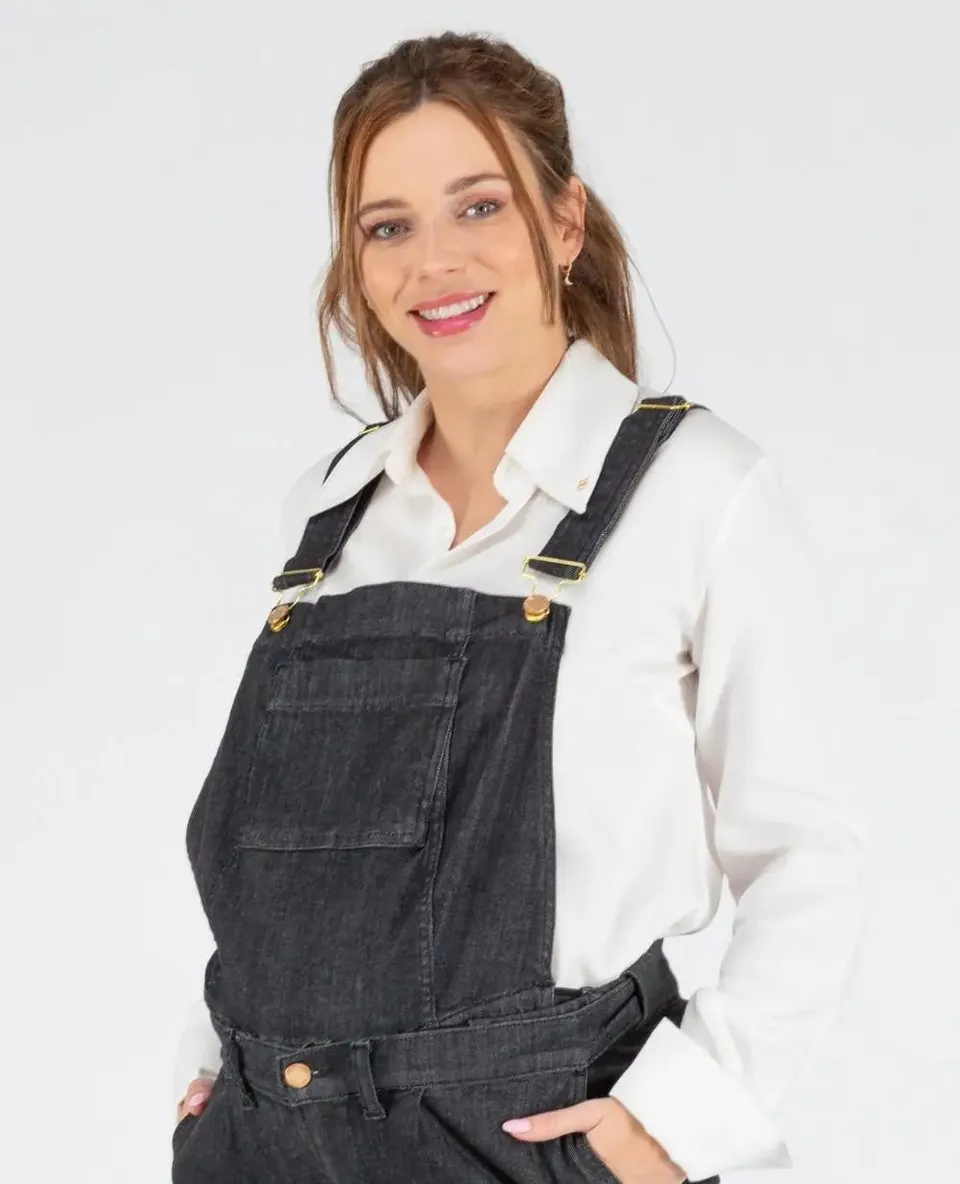 cache-c-ur-charlie-haut-de-salopette-en-jean-noir-recycl image 1