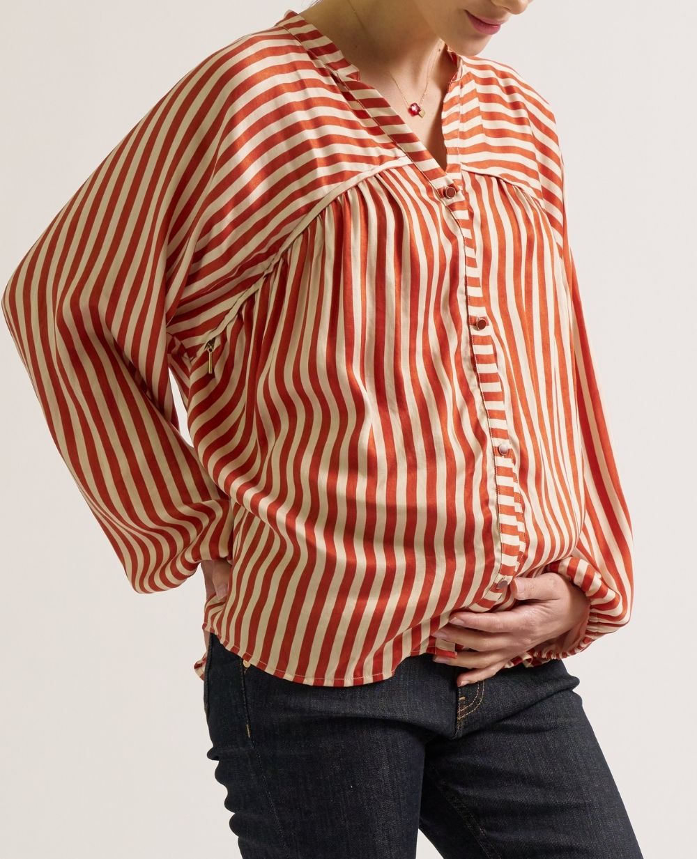 cache-c-ur-madeleine-blouse-de-grossesse-et-allaitement-cuivre image 2