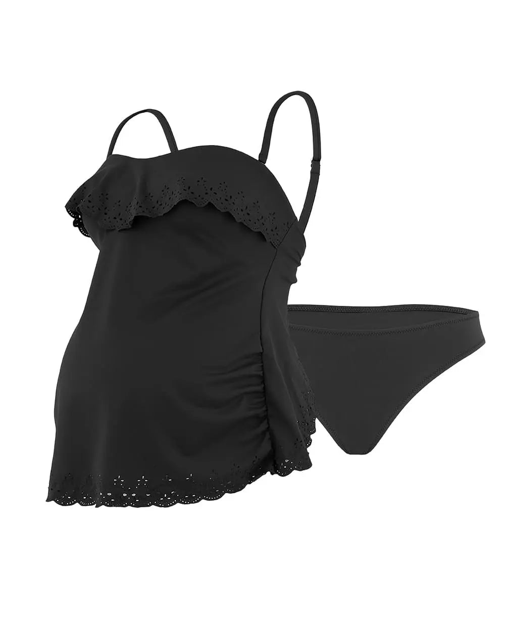 cache-c-ur-bloom-tankini-de-grossesse-noir image 4