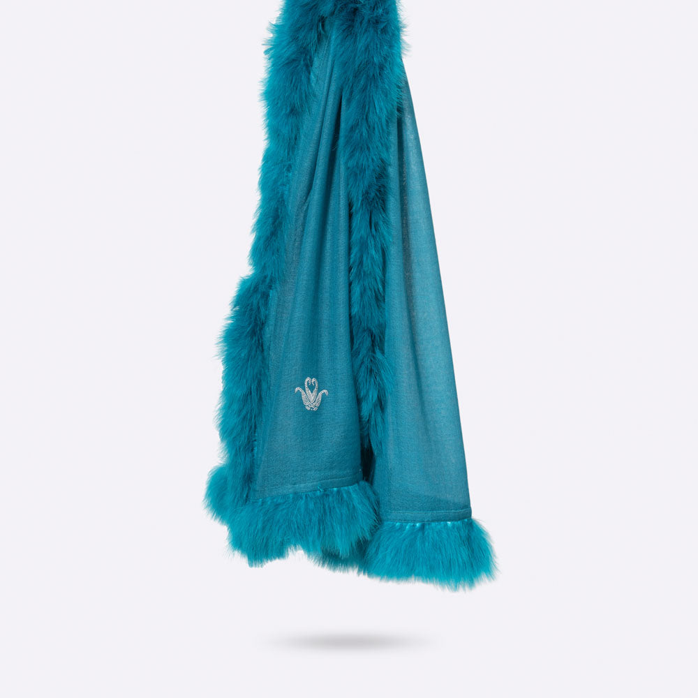petrusse-amour-emeraude-tole-laine-et-soie-plumes image 1