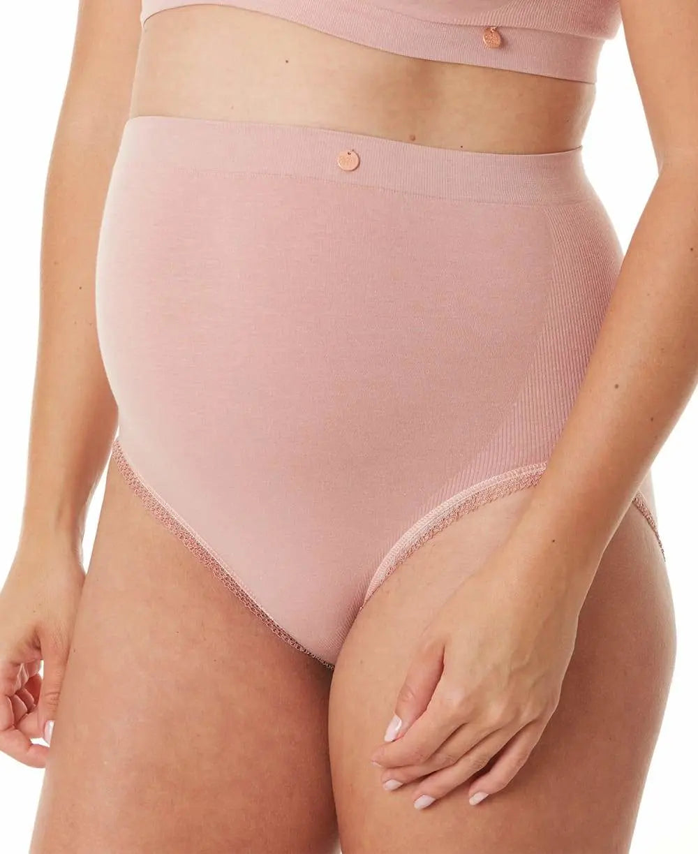 cache-c-ur-organic-maxi-culotte-de-grossesse-sans-couture-rose image 3