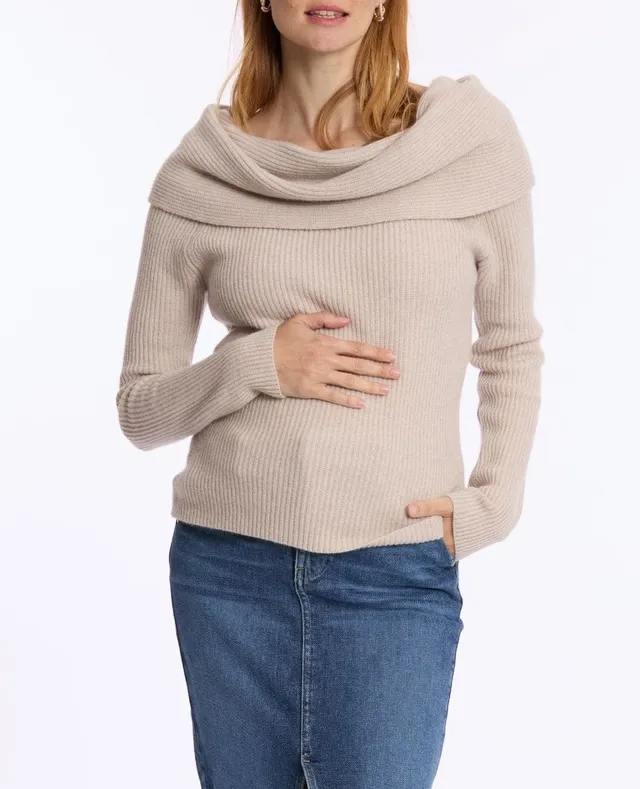 cache-c-ur-kim-pull-de-grossesse-et-d-allaitement-beige image 1