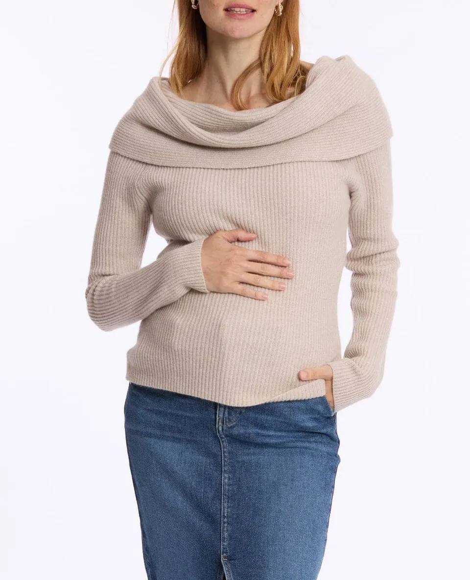 cache-c-ur-kim-pull-de-grossesse-et-d-allaitement-beige image 1