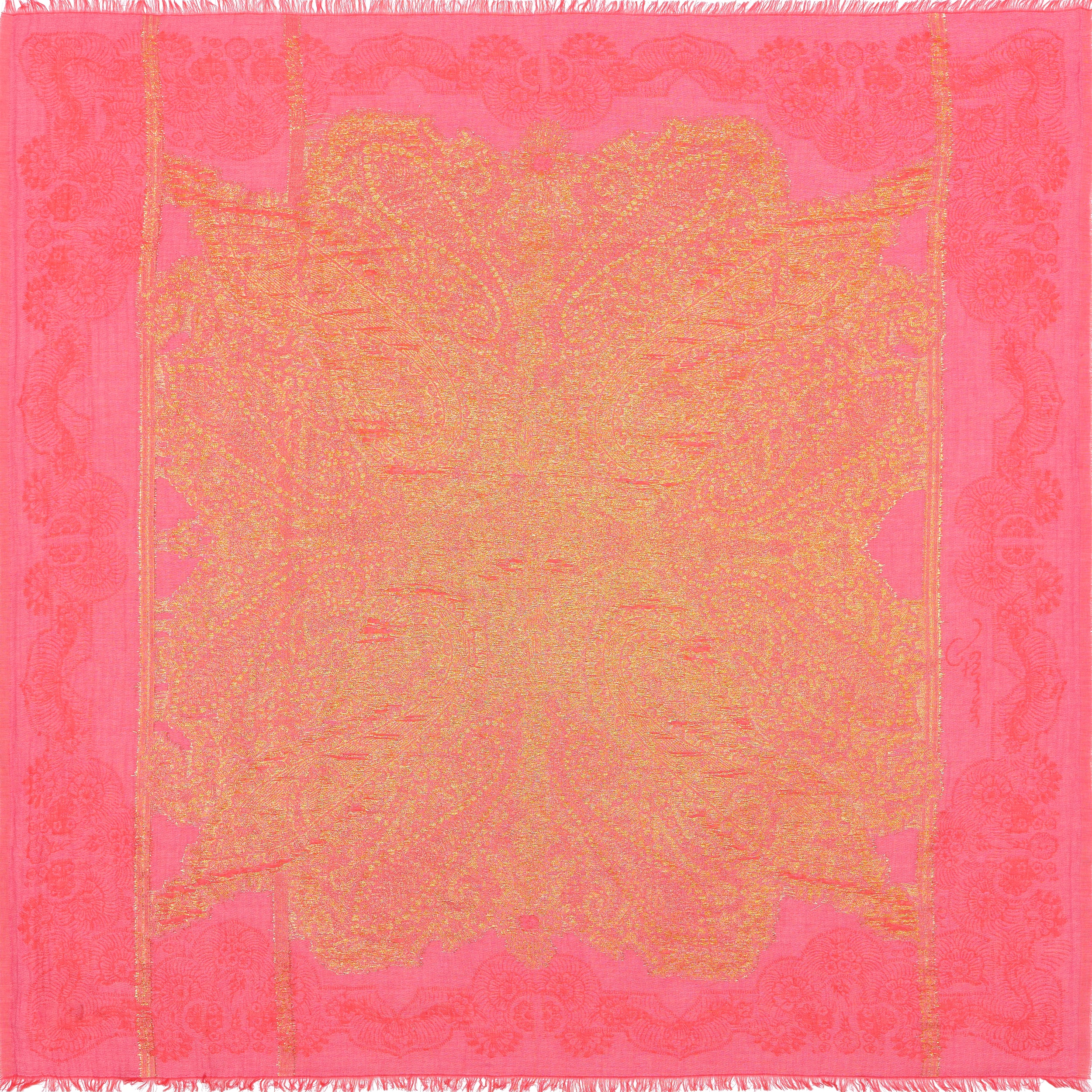 petrusse-carr-coton-130-idaya-orange-grand-foulard-c-r-monie-130x130-cm image 2