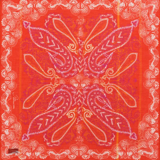petrusse-carr-coton-50-ida-orange-bandana-50x50-cm image 1