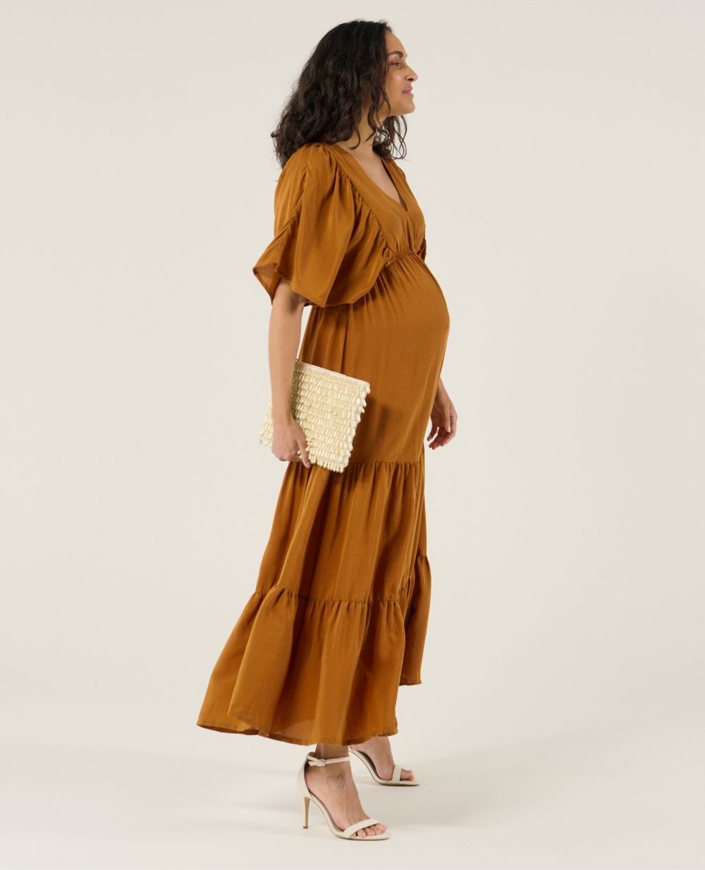 cache-c-ur-robe-longue-de-maternit-claudette-camel image 4