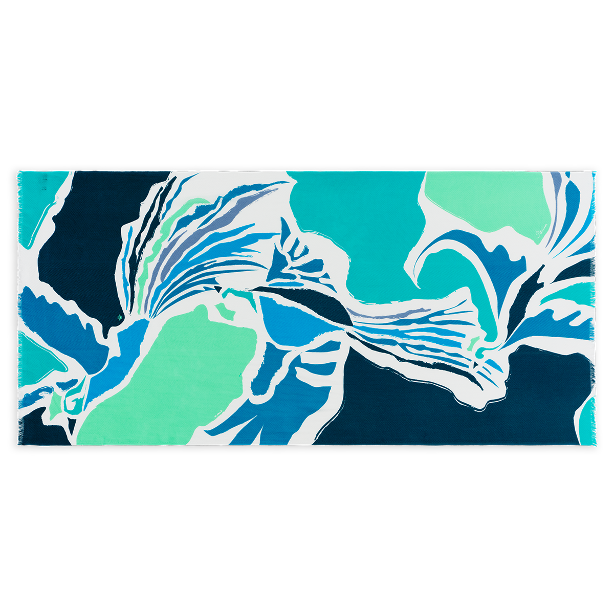 petrusse-calliope-emeraude-tole-coton-bio-gauffr-turquoise image 4
