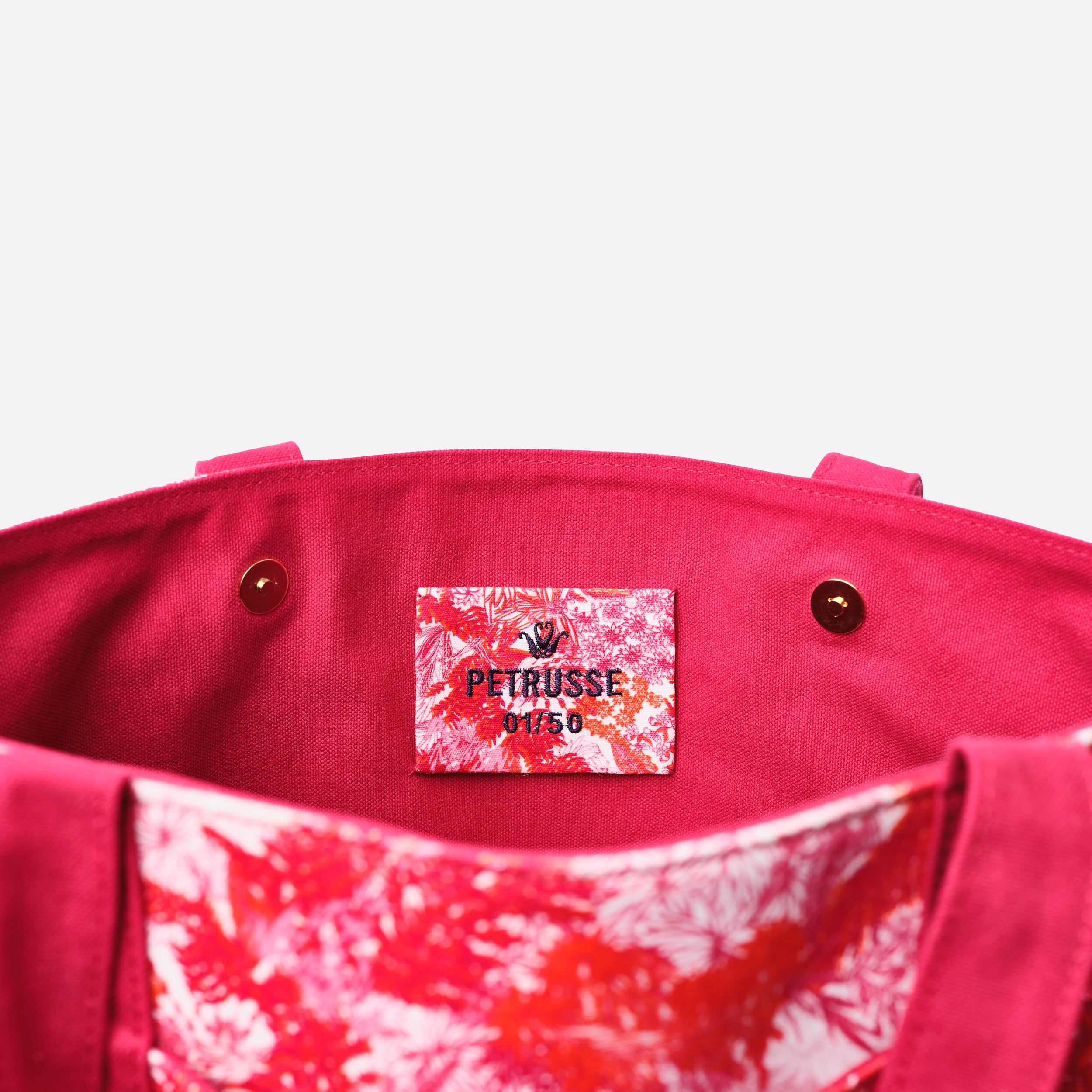 petrusse-sac-jos-phine-dition-limit-e-grand-cabas-rose-imprim-eve-sorbet image 4