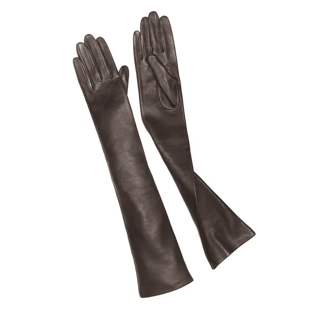 causse-castiglione-gants-longs-cuir-d-agneau-femme-coude-soie image 1