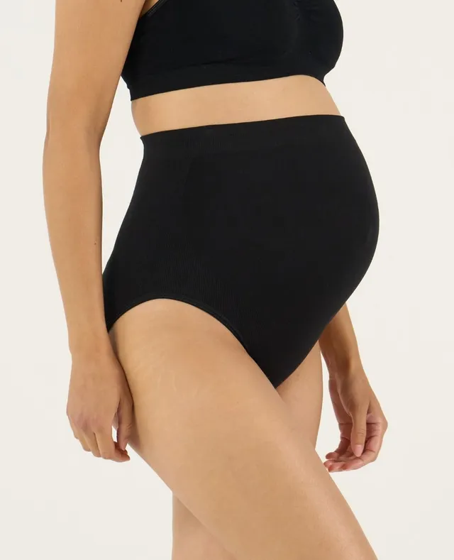 cache-c-ur-essentiel-maxi-culotte-de-grossesse-sans-couture-noir image 1